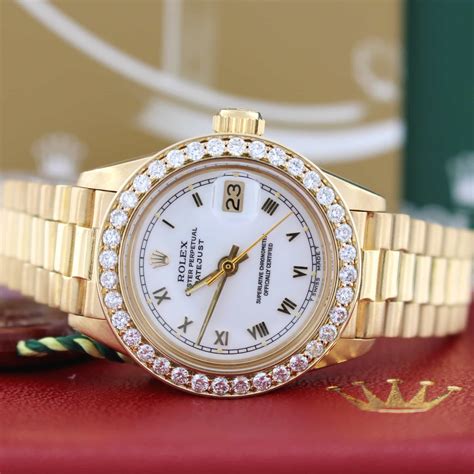 rolex president vs datejust|18k presidential Rolex diamond bezel.